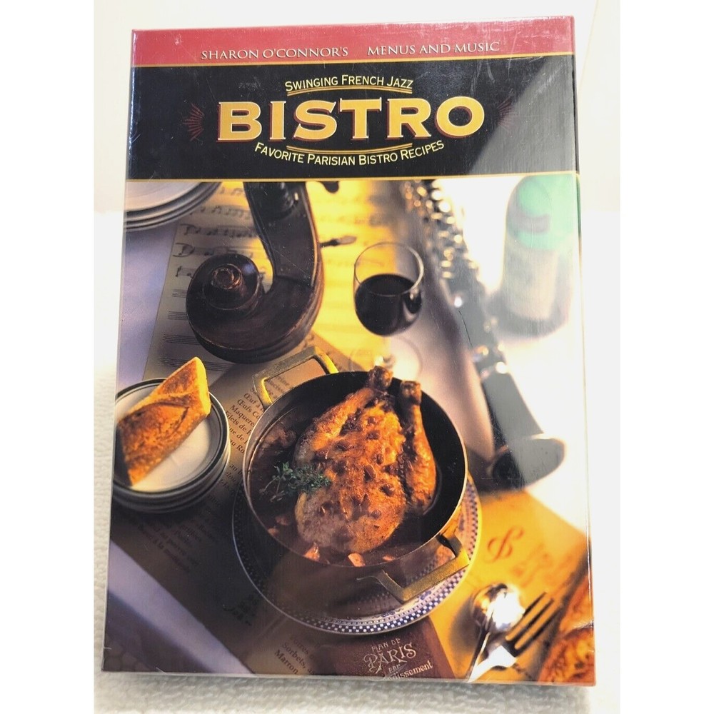 Sharon O'Connor's Swinging French Jazz Parisian Bistro Cookbook + CD New Sealed